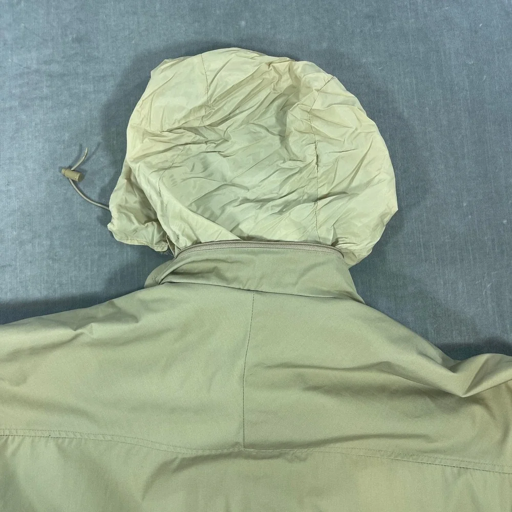 Woolrich‎ Men's XL Beige Barn Chore Coat Plaid Flannel Lined Insulated Jacket